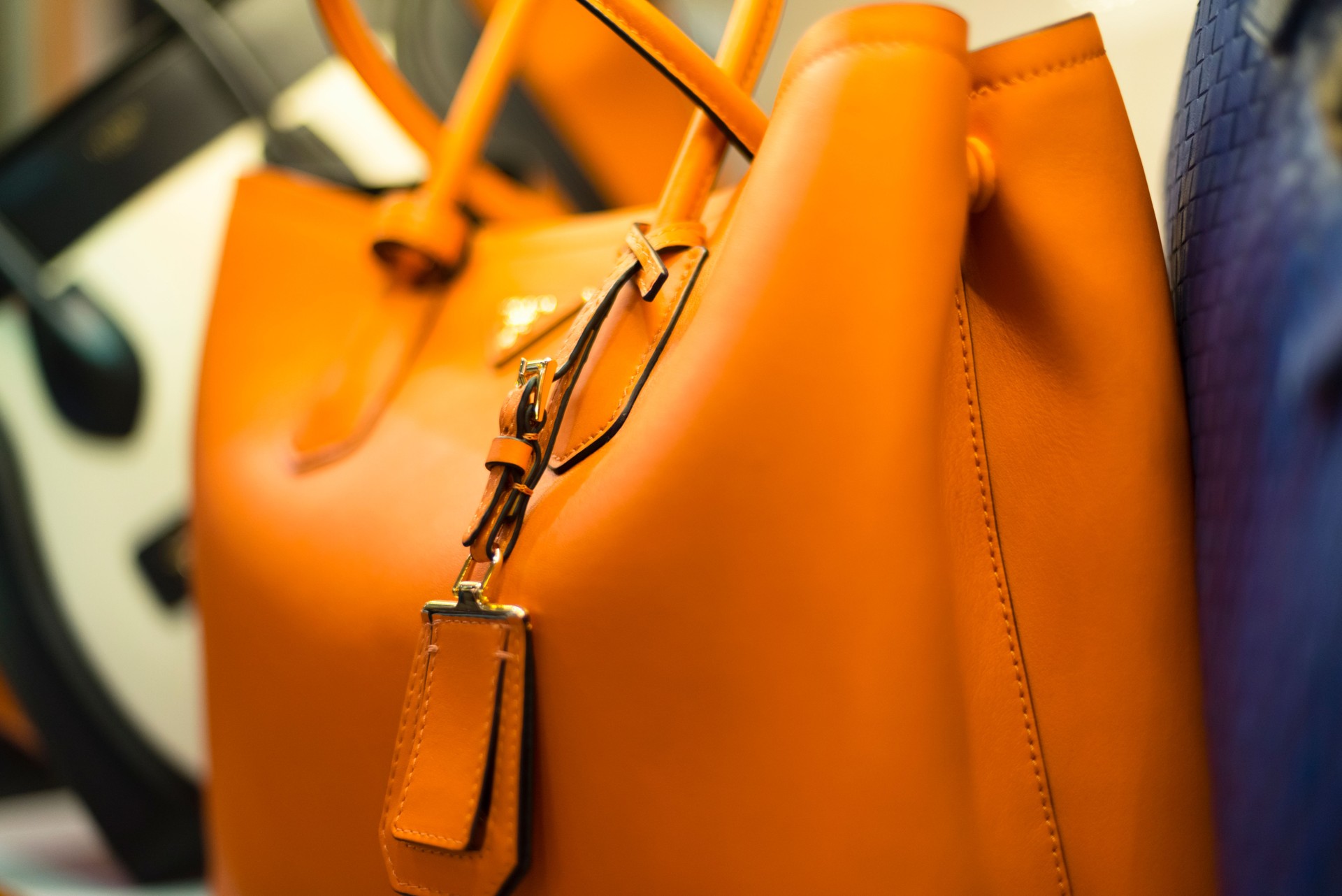 Three Luxury Leather Handbags, Istanbul, Turkey